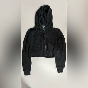 Brandy Melville cropped crystal hoodie